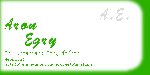 aron egry business card